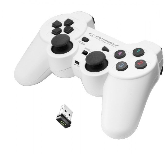 Esperanza EGG108W Gaming Controller Black White RF Gamepad Analogue / Digital PC Playstation 3