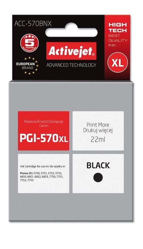 Activejet ACC-570BNX ink (replacement for Canon PGI-570Bk XL; Supreme; 22 ml; black)