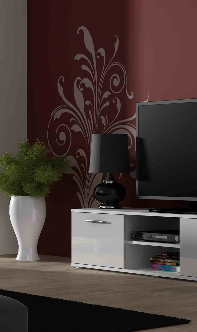 Cama TV Stand SOHO 140 White/White Gloss