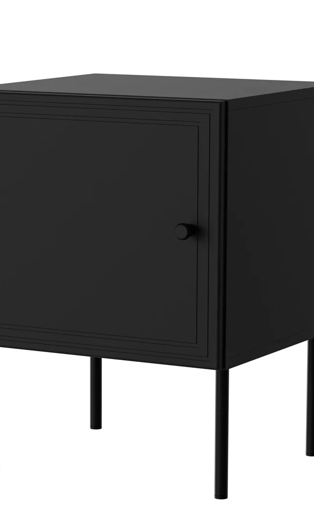 Cama Bedside Table 2 Pcs PALAZZO BIS 45x39xH59 Mat Black