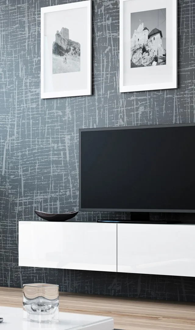 Cama TV Stand VIGO 140 30/140/40 Grey/White Gloss