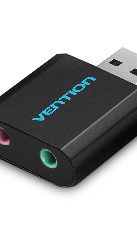 Vention USB External Sound Card Black Metal Type