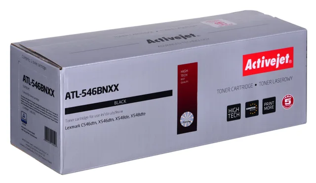 Activejet ATL-546BNXX Toner cartridge for Lexmark printers; Replacement Lexmark C546U1KG; Supreme; 8000 pages; black