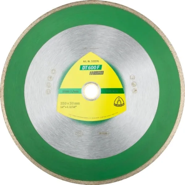 KLINGSPOR TARCZA DIAMENTOWA PEŁNA 250mm x 1,9mm x 30/25,4mm DT600F CERAMIKA.