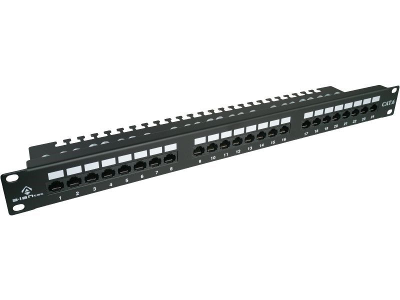 Alantec PK001 UTP Cat.6 Patch Panel 24 LSA Ports With 1U 19 Shelf