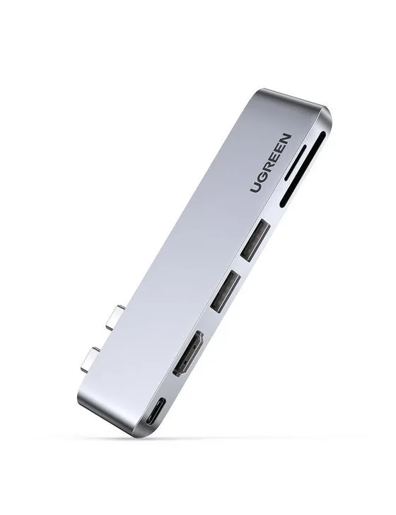 Ugreen 80856 laptop dock/port replicator 2 x USB 3.2 Gen 2 (3.1 Gen 2) Type-C Aluminium