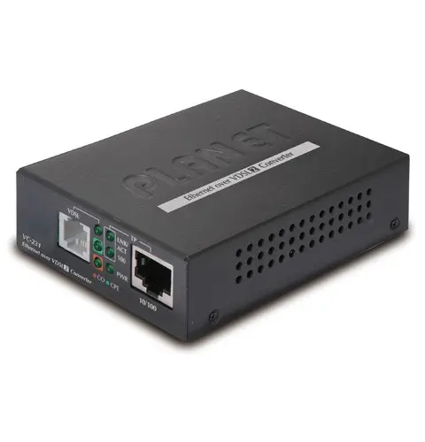 PLANET VC-231 network media converter 100 Mbit/s Black