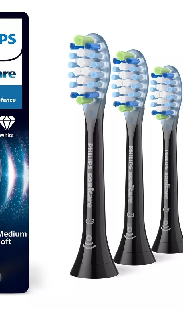 AufsteckzahnbüRste HX9044/88 / Sonicare C3 Premium Plaque 4-Pack Black