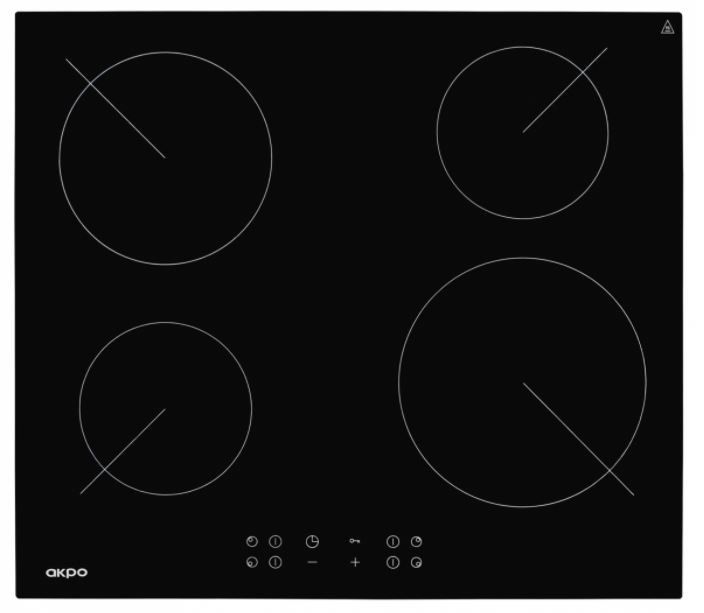 Ceramic Hob Akpo PKA 58008/2 Black 4 Zone(S)