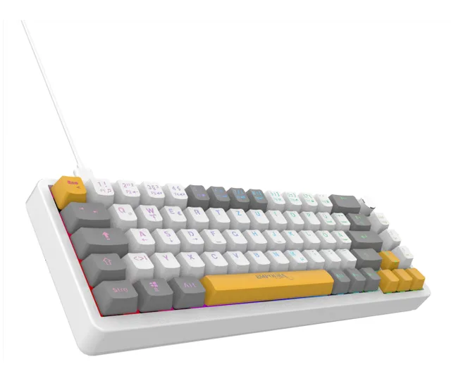 INCA Gaming Keyboard RGB/RedSwitch/USB/Mechan. 2.00m White