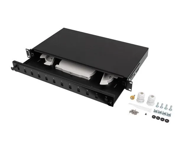 Lanberg FOP1-12SS-LDB patch panel 1U