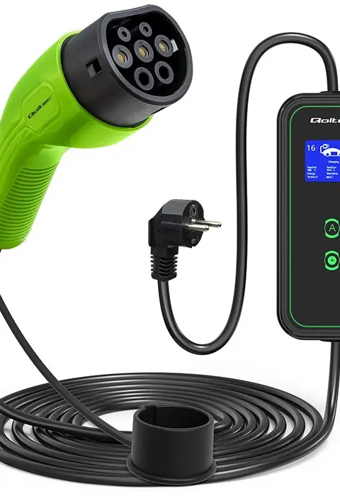 Qoltec Mobile EV Charger 2-In-1 Type2 3.5kW 230V