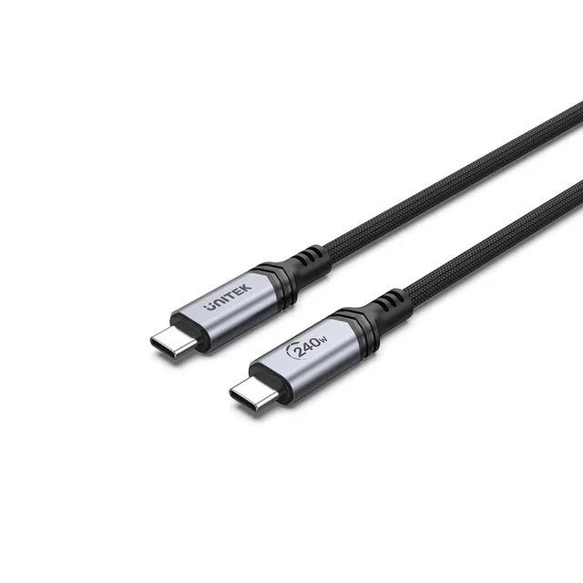 UNITEK C14110GY-2M USB cable USB 3.2 Gen 1 (3.1 Gen 1) USB C 0.48 Gbit/s 240 W Black