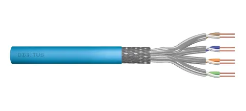 Installation cable DIGITUS cat.6A, S/FTP, Eca, AWG23/1, LSOH, 50m, blue, foiled