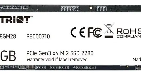 Patriot Memory P300P128GM28 internal solid state drive 128 GB M.2 PCI Express NVMe