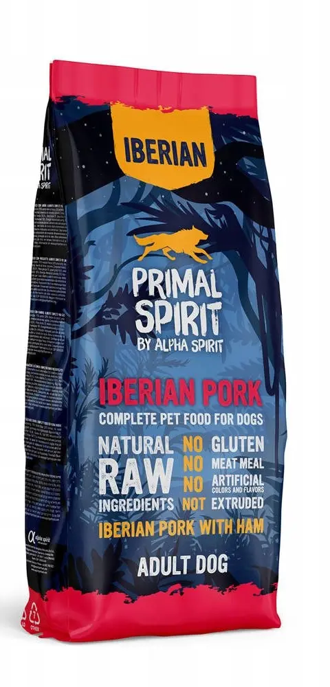 PRIMAL SPIRIT Iberian 70 Pork Ham – Semi-Moist Dog Food – 12 Kg