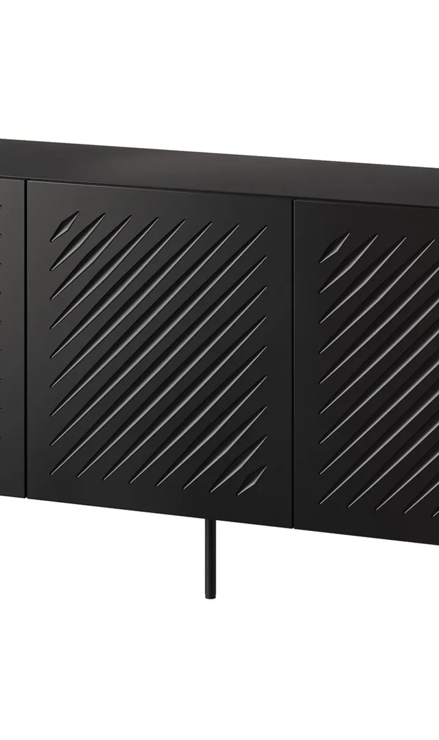 SIENA Chest Of Drawers 150.5x40x75 Matte Black