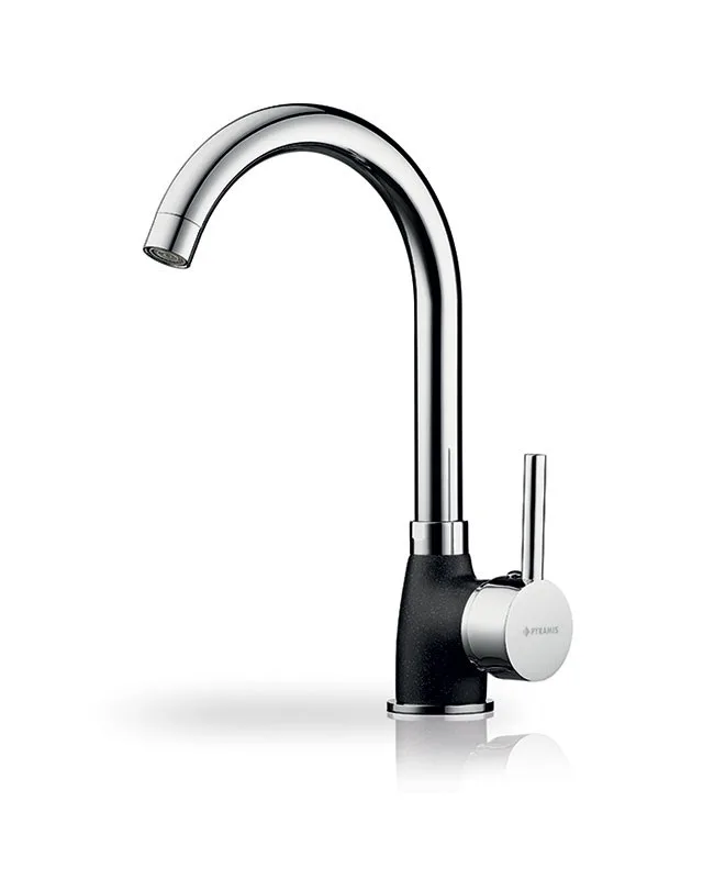 Pyramis Bello Duo Kitchen Mixer 090927138 Granite Silver/Black Dotted