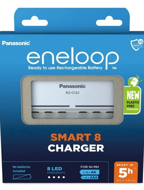Battery Charger PANASONIC Eneloop Smart 8 BQ-CC63 (BQ-CC63E ERP)