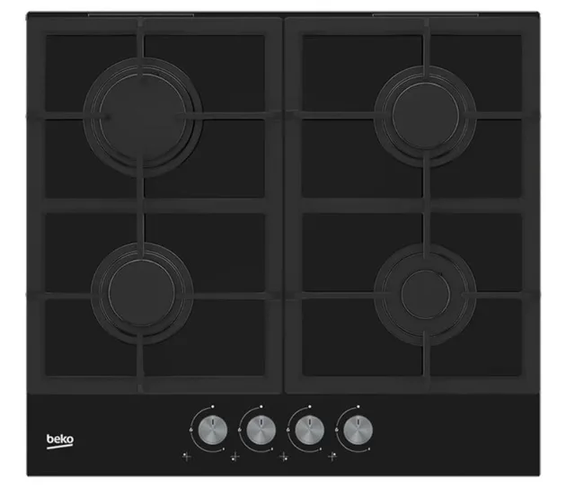 Beko HILG 642C5 SB Black Built-in 60 cm Gas 4 zone(s)