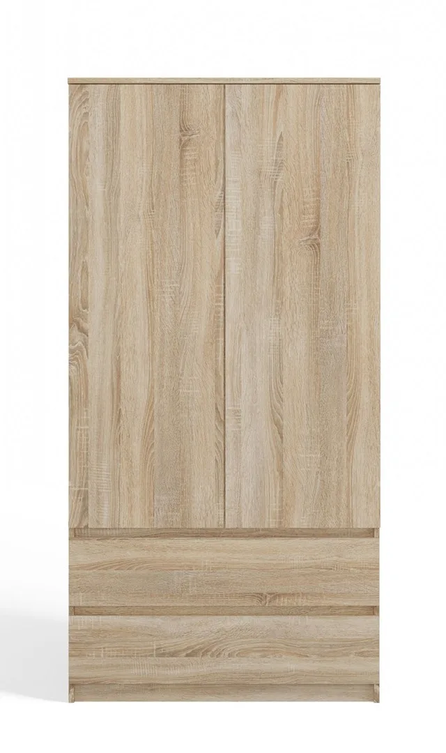 Topeshop SZAFA MALWA SON Bedroom Wardrobe/Closet 5 Shelves 2 Door(S) Oak