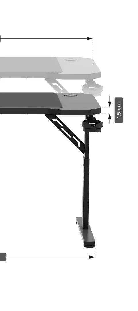 Huzaro Hero 2.6 Gaming Desk Black