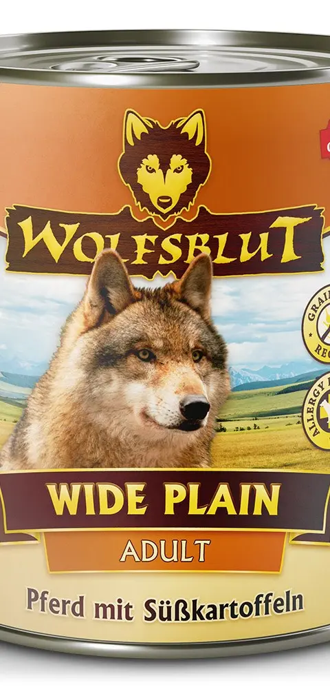 WOLFSBLUT Wide Plain Horse Meat With Sweet Potatoes - Wet Dog Food - 800g
