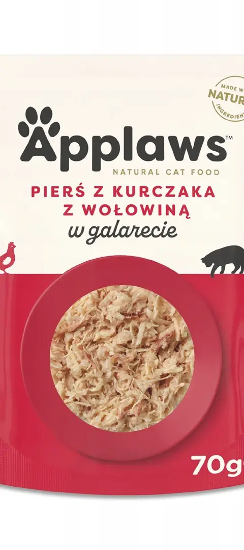 APPLAWS Chicken Breast With Beef In Jelly - Wet Cat Food - 70g