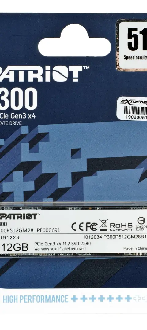 Patriot Memory P300P512GM28 internal solid state drive 512 GB M.2 PCI Express NVMe