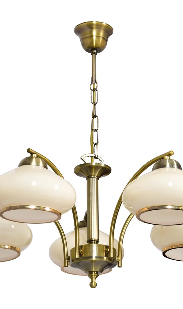 Activejet Classic Ceiling Chandelier Pendant Lamp RITA Patina 5xE27 For Living Room
