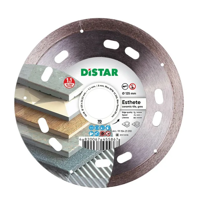 DISTAR DIAMOND BLADE ESTHETE 125 X 1.1 X 8 X 22.23mm