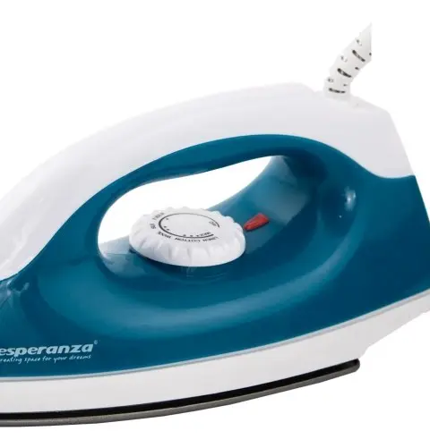 Esperanza TRAVEL IRON SMOOTHER Dry Iron Non-Stick Soleplate 1200 W Blue White