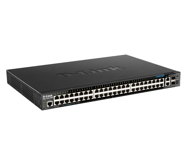 D-Link DGS-1520-52MP Managed L3 Gigabit Ethernet (10/100/1000) Power over Ethernet (PoE) 1U Black