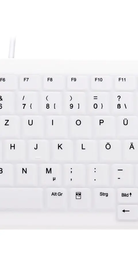 Contour Design Active Key Contour ClassicClean Medical Keyboard Removable Cover Compact Wired White DE C7000