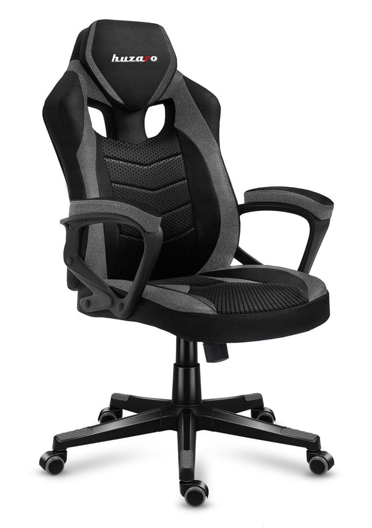Huzaro FORCE 2.5 GREY MESH Gaming Armchair Mesh Seat Black Grey
