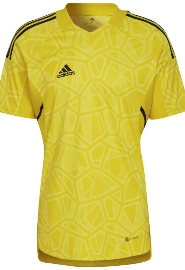 adidas Men's Condivo 22 Goalkeeper Jersey Short Sleeve Yellow HF0138