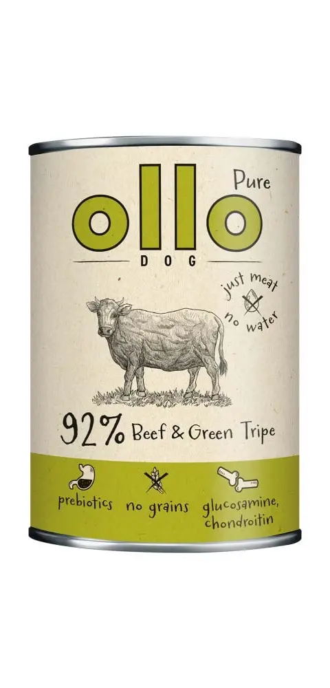 OLLO Pure Beef And Green Tripe - Wet Dog Food - 400g
