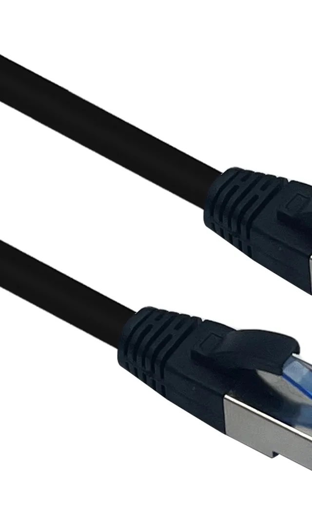 Helos Patchkabel Cat.6a Outdoor AWG 26/1 Black 40,0m