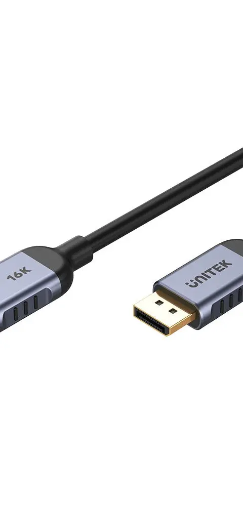 UNITEK C1628GY01-2M DisplayPort cable Black, Grey
