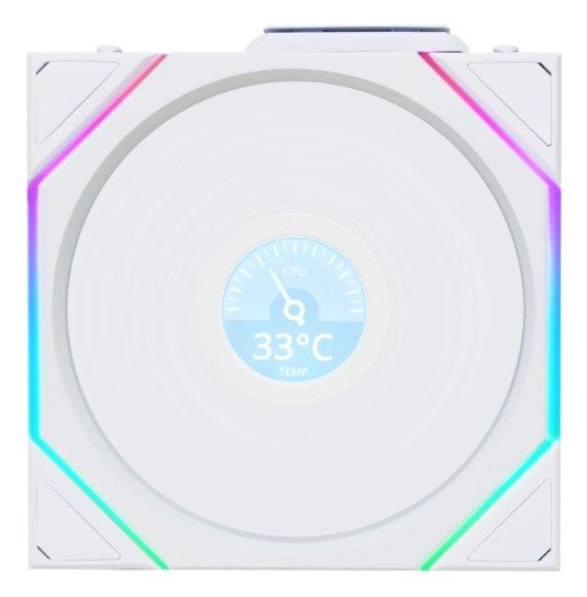 Lian Li Uni Fan TL120 LCD Reverse Blade Wireless Computer case 12 cm White 1 pc(s)
