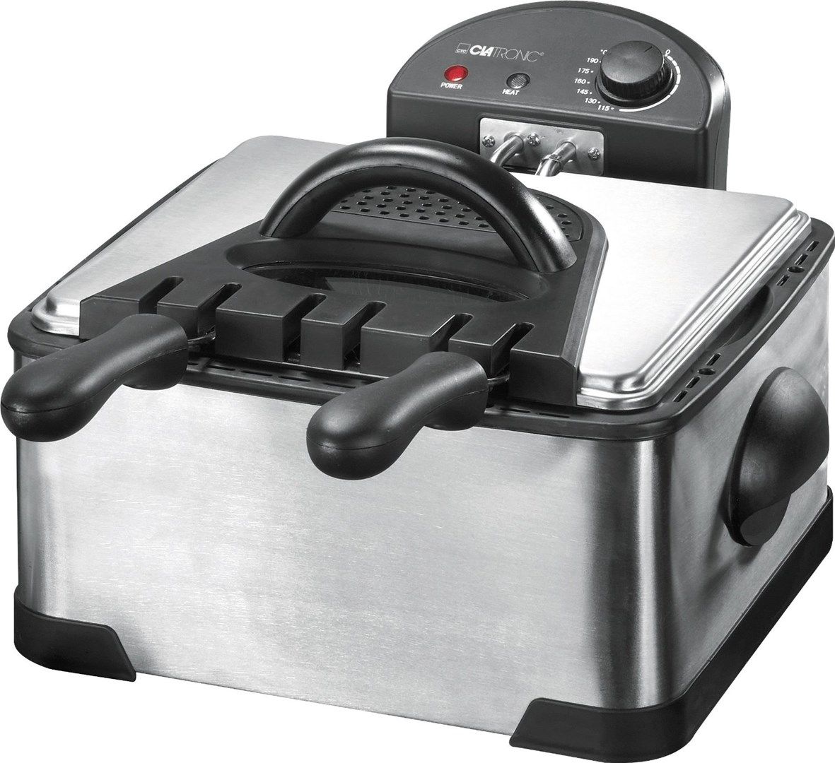 Clatronic FR 3195 Fryer 4 L 2000 W Black Stainless Steel