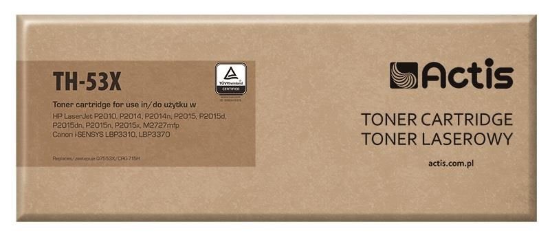 Actis TH-53X toner (replacement for HP 53X Q7553X, Canon CRG-715H; Standard; 7000 pages; black)