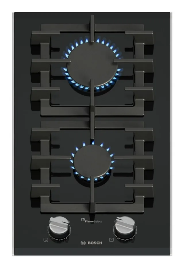 Bosch Serie 8 PRB3A6I40 Hob Black Built-In 30 Cm Gas 2 Zone(S)