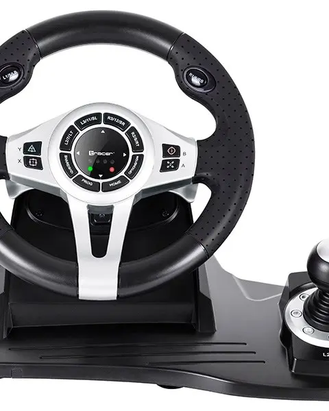 Tracer TRAJOY46524 Gaming Controller Black Steering Wheel Pedals PlayStation 4 Playstation 3