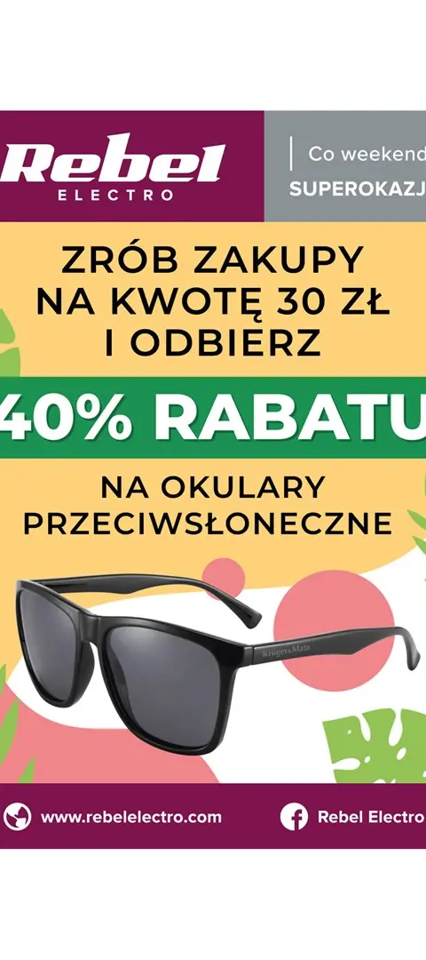 Rebel Electro poster - Promotion on glasses