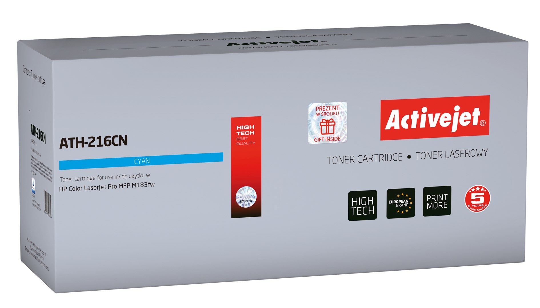 Activejet ATH-216CN Toner Cartridge for HP printers, Replacement HP 216A W2411A; Supreme; 850 pages; Blue, with chip