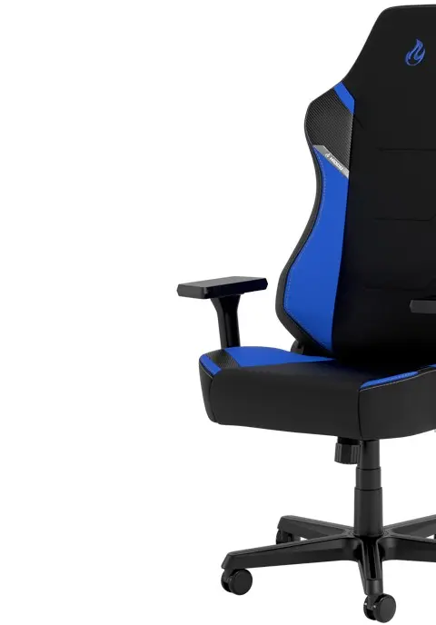 Nitro Concepts X1000 PC Gaming Chair Upholstered Seat Black Blue