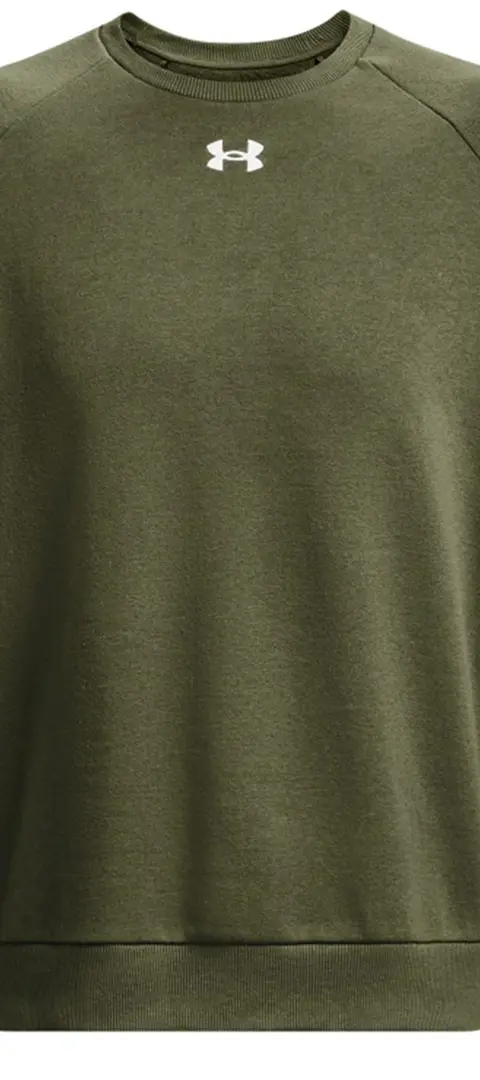 Under Armour Men's Rival Fleece Crew Khaki 1379755 390