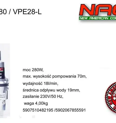 NAC POMPA MEMBRANOWA 280W/VPE28-L .