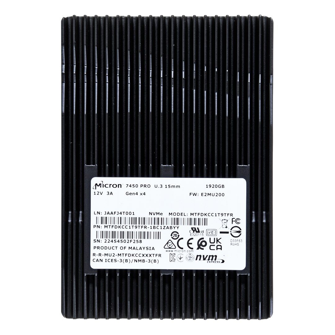 Micron 7450 PRO 1.92 TB U.3 PCI Express 4.0 NVMe 3D TLC NAND